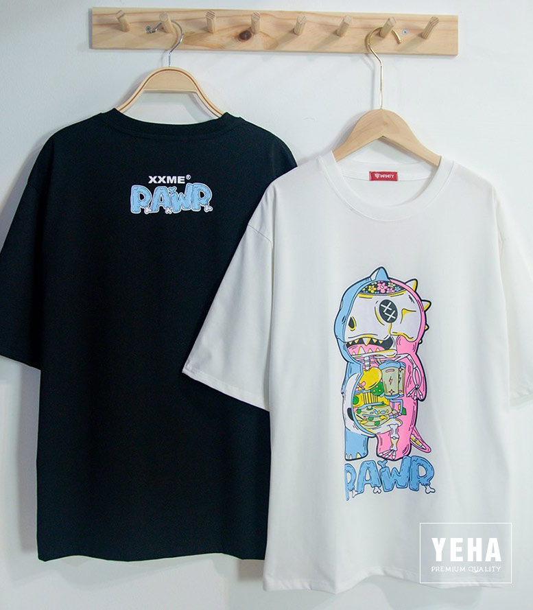 Áo thun unisex form rộng tay lỡ mẫu RAWR XXME