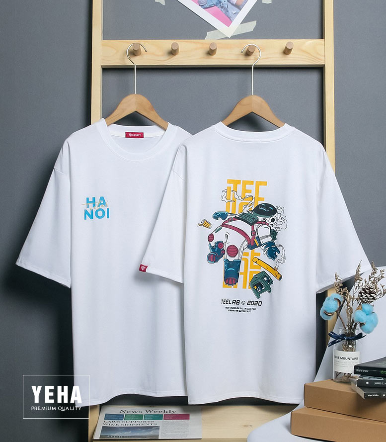 Áo thun unisex form rộng tay lỡ mẫu TEELAB