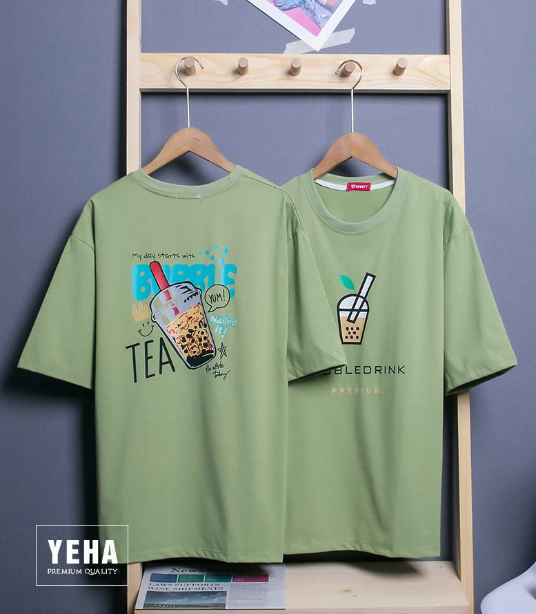 Áo Thun Phông Unisex Tay Lỡ Mẫu TRÀ SỮA BUBBLEDRINK