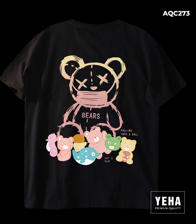 Áo phông thun unisex form rộng tay lỡ mã AQC273