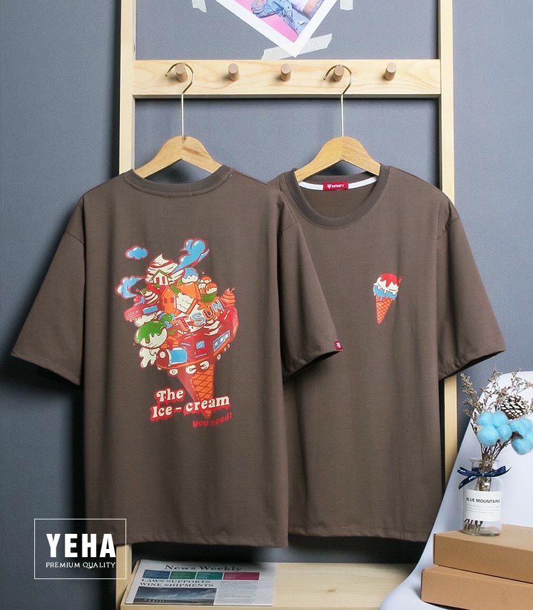 Áo Thun Phông Unisex Form Rộng Tay Lỡ Mẫu THE ICE CREAM