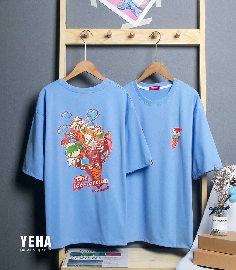 Áo Thun Phông Unisex Form Rộng Tay Lỡ Mẫu THE ICE CREAM