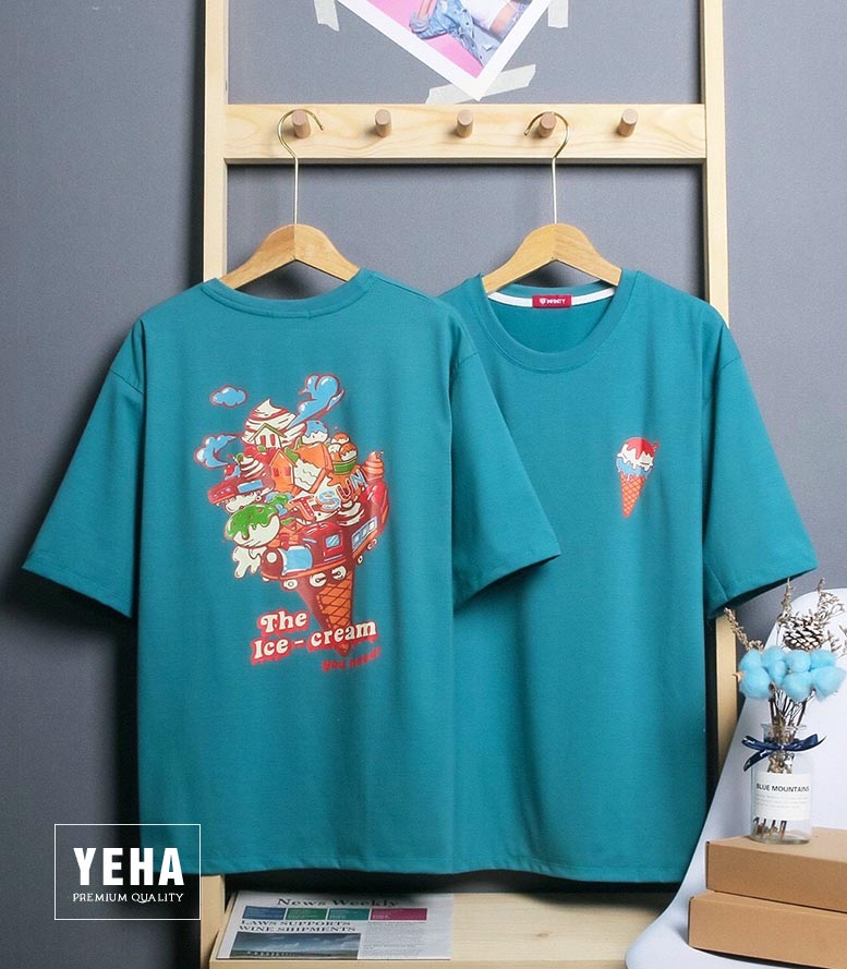 Áo Thun Phông Unisex Form Rộng Tay Lỡ Mẫu THE ICE CREAM