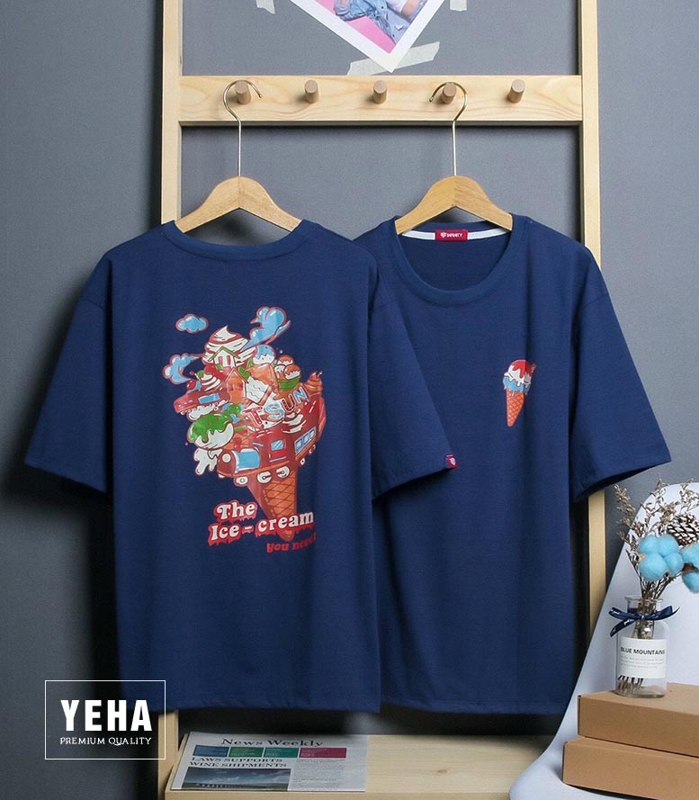 Áo Thun Phông Unisex Form Rộng Tay Lỡ Mẫu THE ICE CREAM