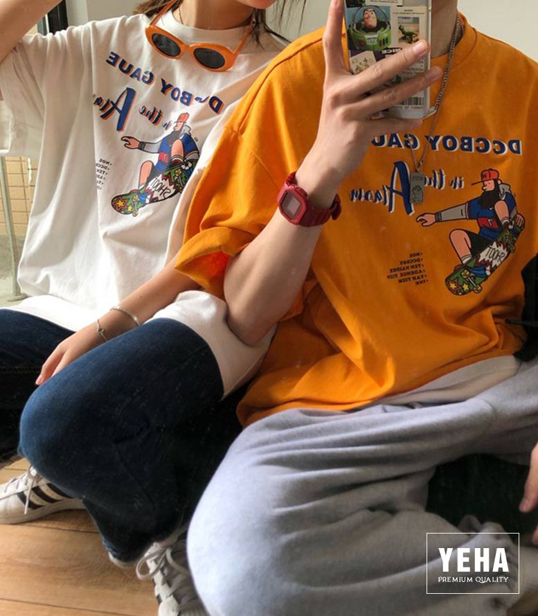 Áo thun unisex form rộng tay lỡ mẫu DCCBOY GAUE.