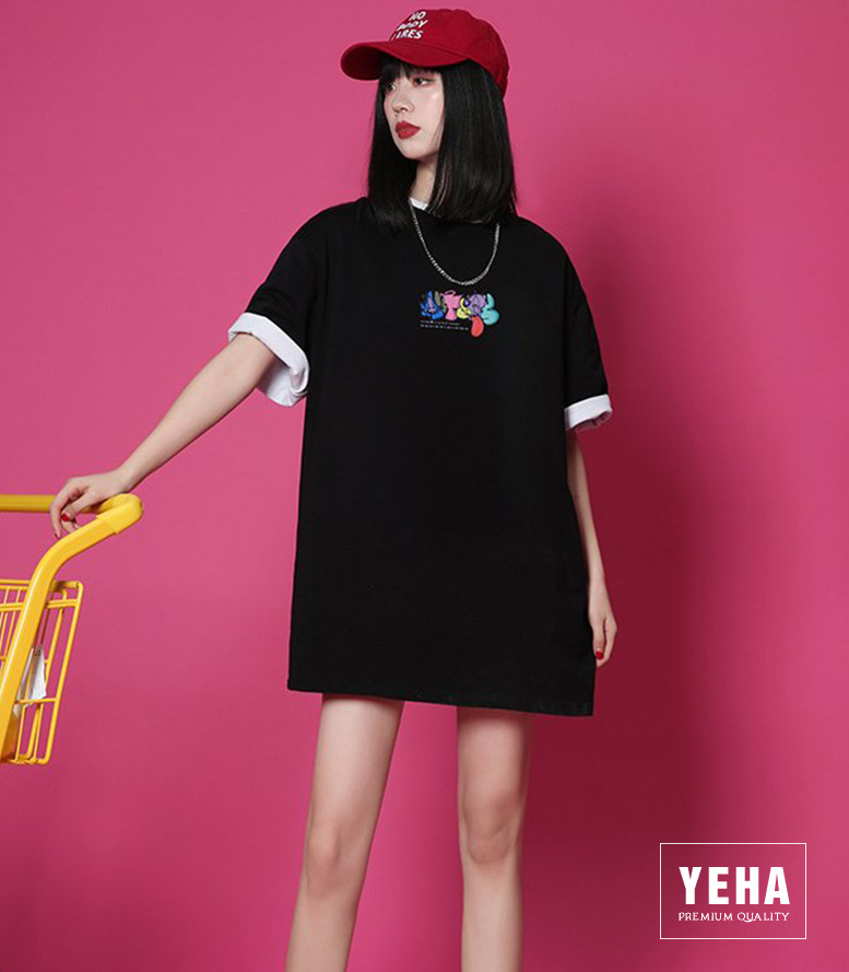Áo thun unisex form rộng tay lỡ mẫu GẤU MẶT ĐẸP