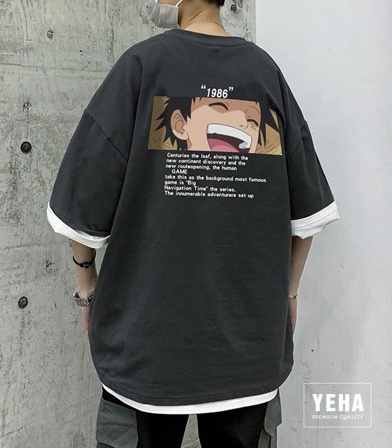 Áo thun unisex form rộng tay lỡ mẫu LUFFY ONE PIECE
