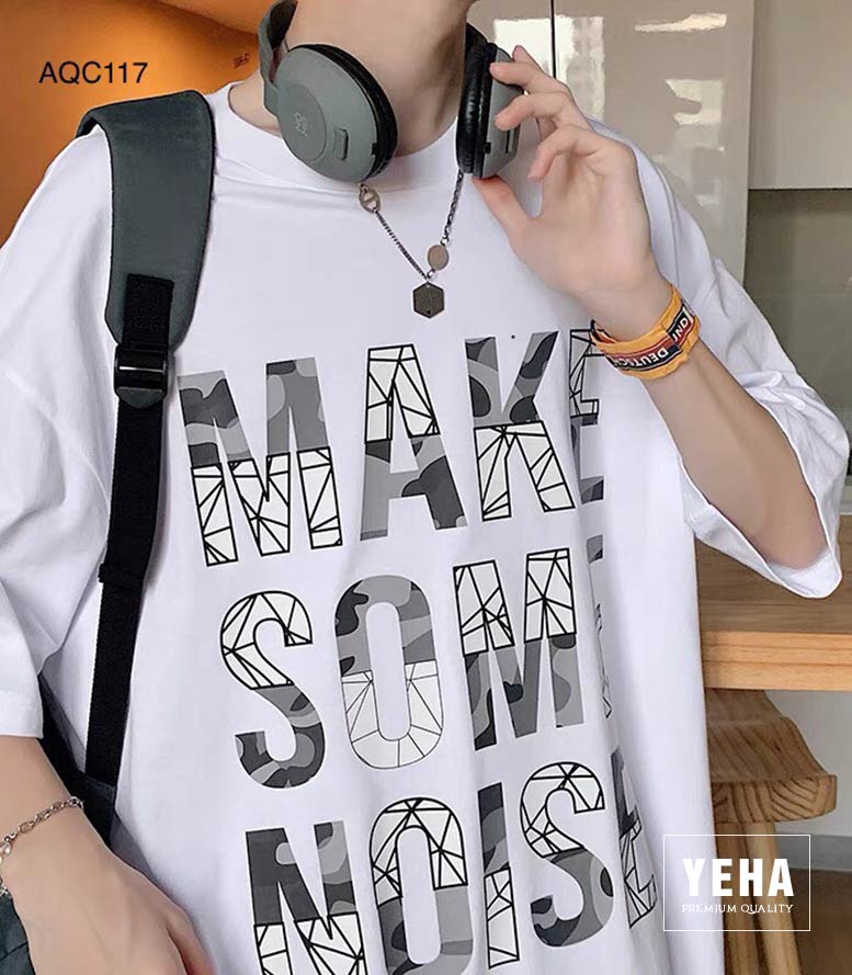 Áo phông thun unisex form rộng tay lỡ mã AQC117.