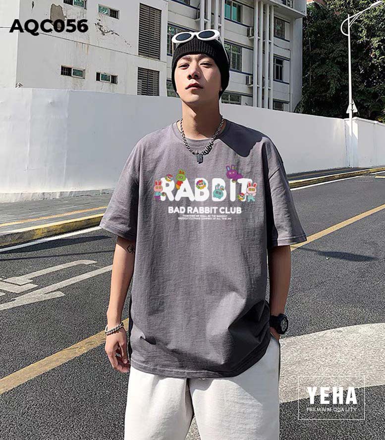 Áo phông thun unisex form rộng tay lỡ mã AQC056.