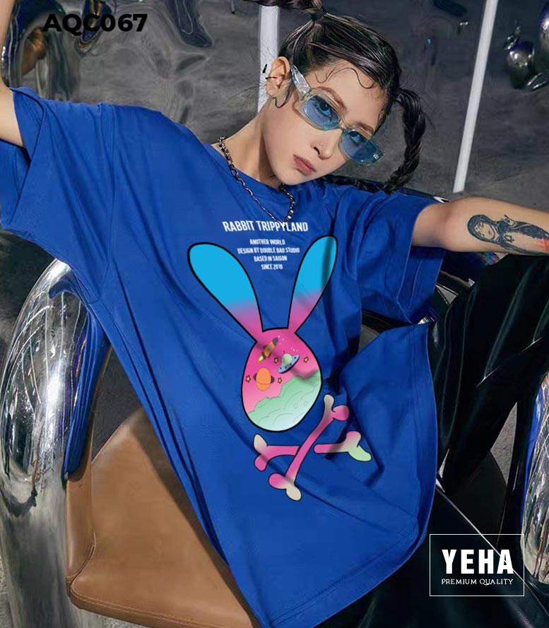 Áo phông thun unisex form rộng tay lỡ mã AQC067.
