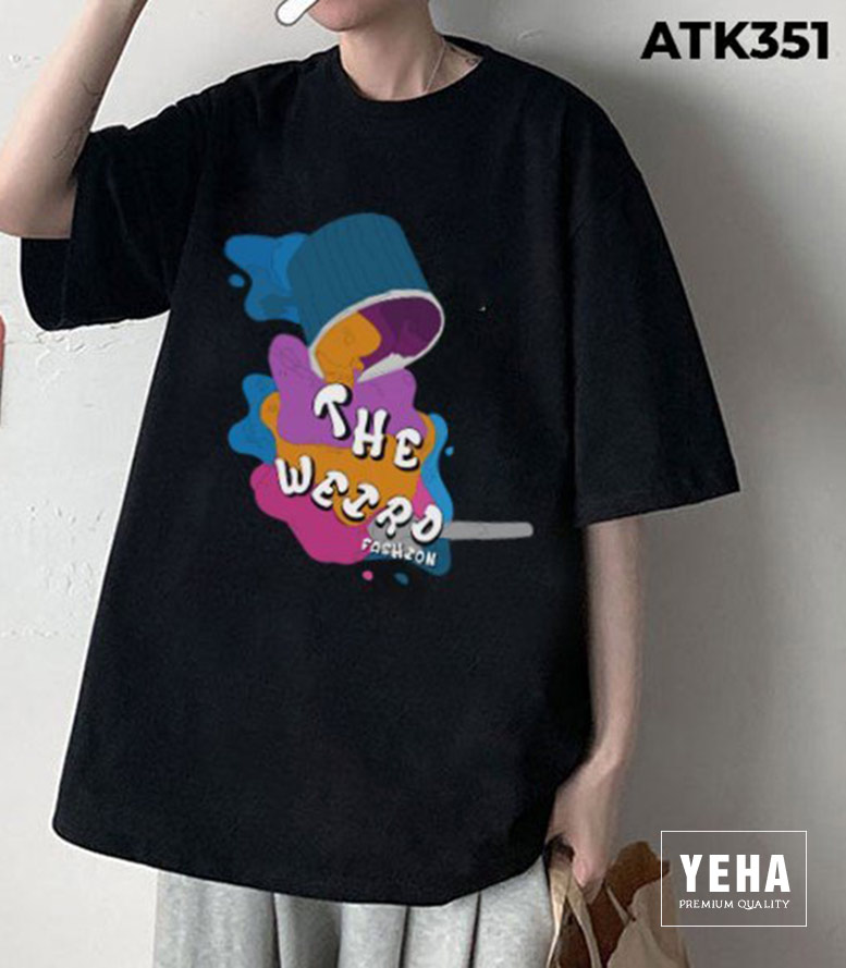 Áo phông thun unisex form rộng tay lỡ mã ATK351.