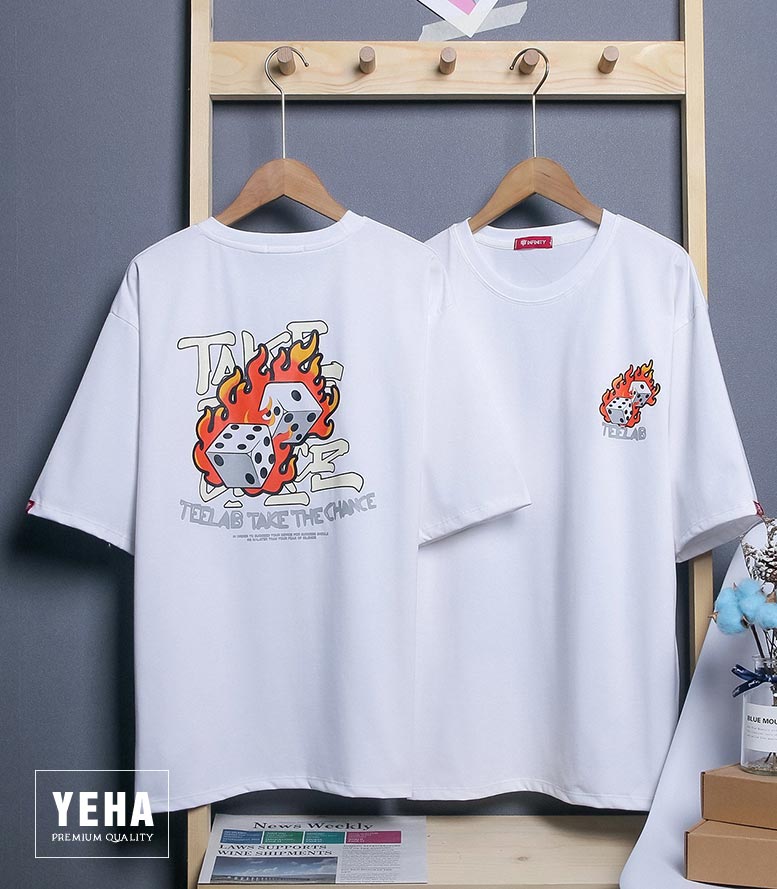 Áo thun phông unisex tay lỡ form rộng mẫu TEELAB XÚC XẮC