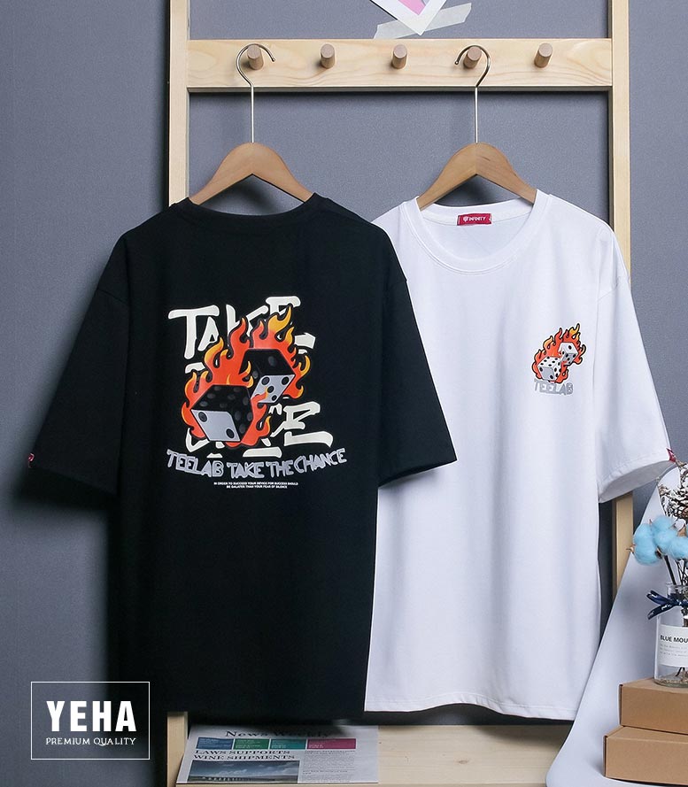 Áo thun phông unisex tay lỡ form rộng mẫu TEELAB XÚC XẮC