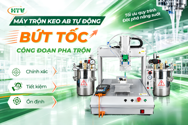 Bứt tốc công đoạn pha trộn với máy trộn keo A/B tự động