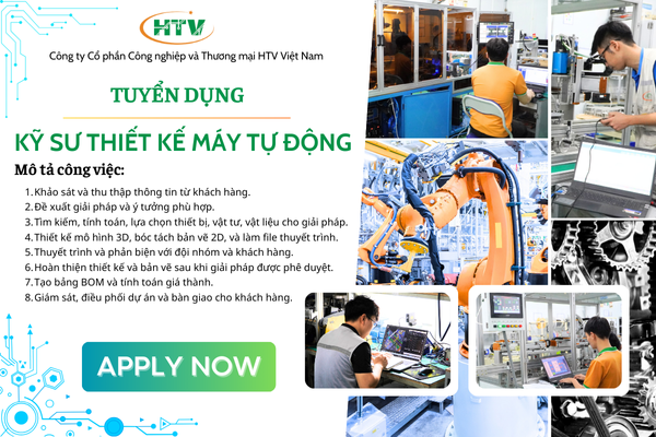 TUYỂN DỤNG KỸ SƯ THIẾT KẾ MÁY TỰ ĐỘNG