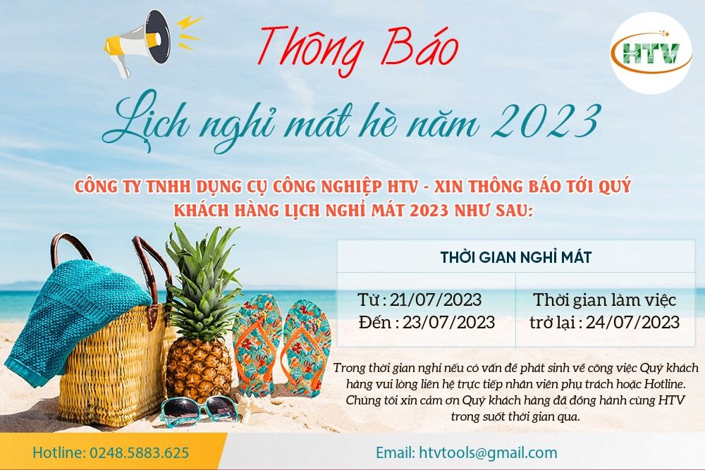 THÔNG BÁO LỊCH NGHỈ MÁT HÈ 2023