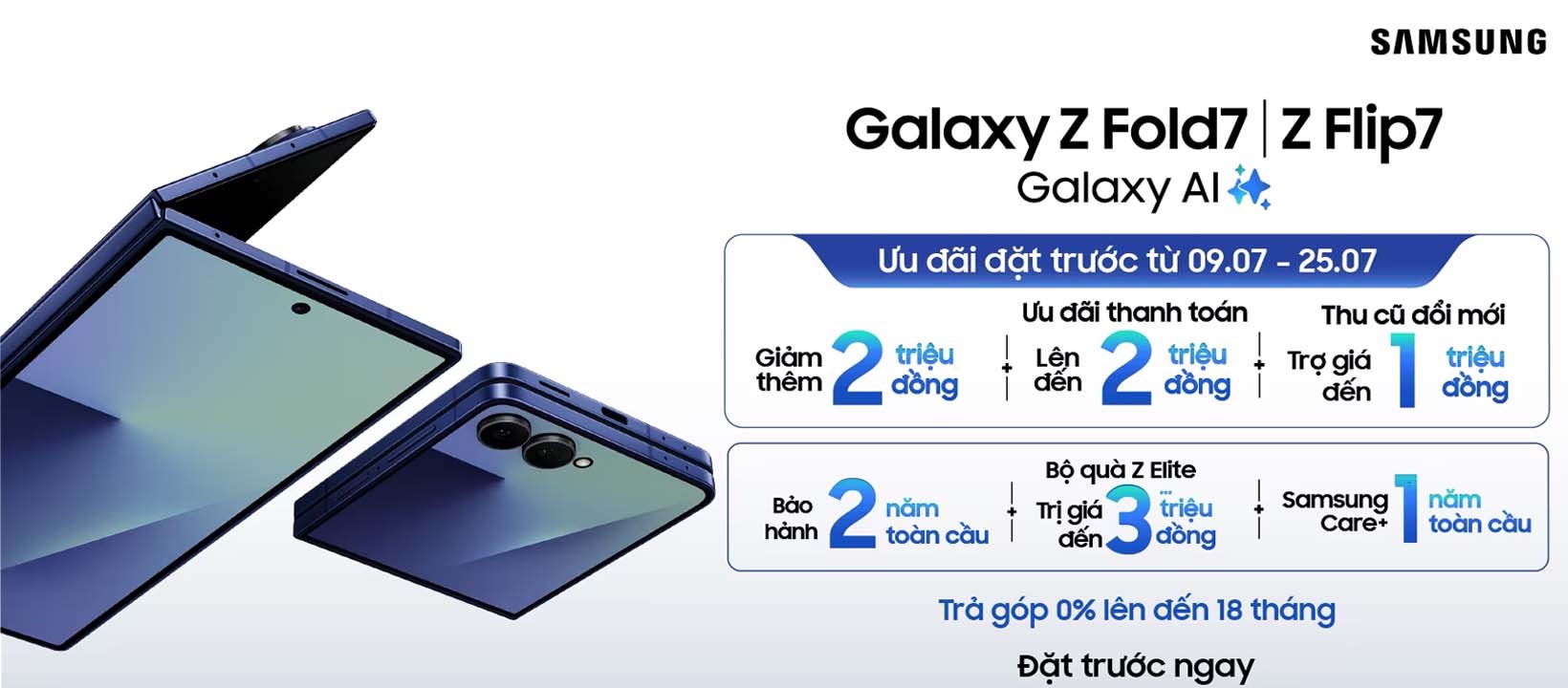 Z Fold7 - Giá Sốc Đặt Trước Ngay