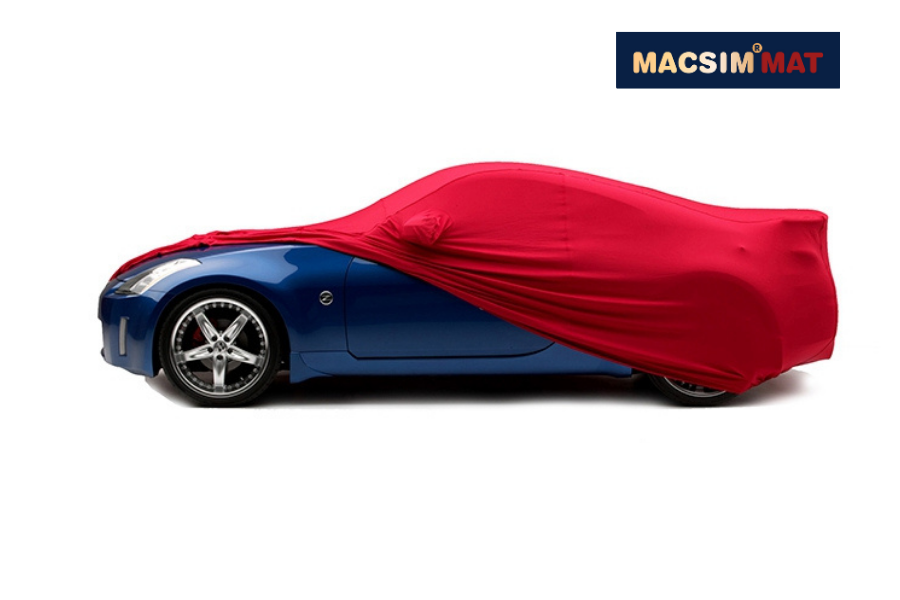 Bạt phủ cao cấp ô tô Mercedes E nhãn hiệu Macsim sử dụng trong nhà chất liệu vải thun - màu đen và màu đỏ (Ảnh 4)