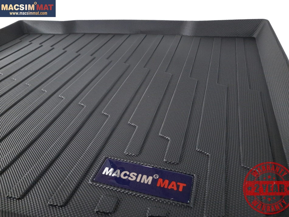 Thảm lót cốp xe ô tô Honda CRV 2018- 2020 nhãn hiệu Macsim chất liệu TPV cao cấp màu đen (Ảnh 4)