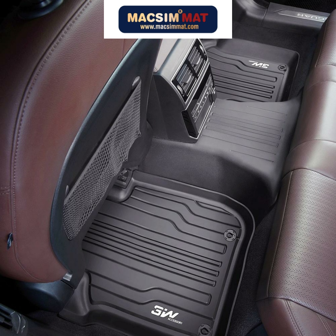 Thảm lót sàn xe ô tô JAGUAR XE 2014- đến nay Nhãn hiệu Macsim 3W chất liệu nhựa TPE đúc khuôn cao cấp - màu đen