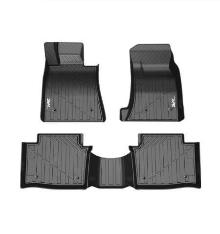 Thảm lót sàn xe ô tô  Cadillac CT6 2015- đến nay nhãn hiệu Macsim 3W - chất liệu nhựa TPE đúc khuôn cao cấp - màu đen