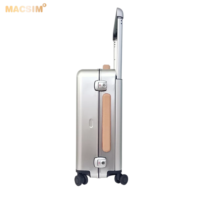 Vali hợp kim nhôm nguyên khối MS1403 Macsim cao cấp màu bạc 20 inches