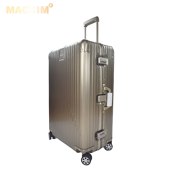 Vali hợp kim nhôm nguyên khối MS1104 Macsim cao cấp màu ti - gold cỡ 29 inches