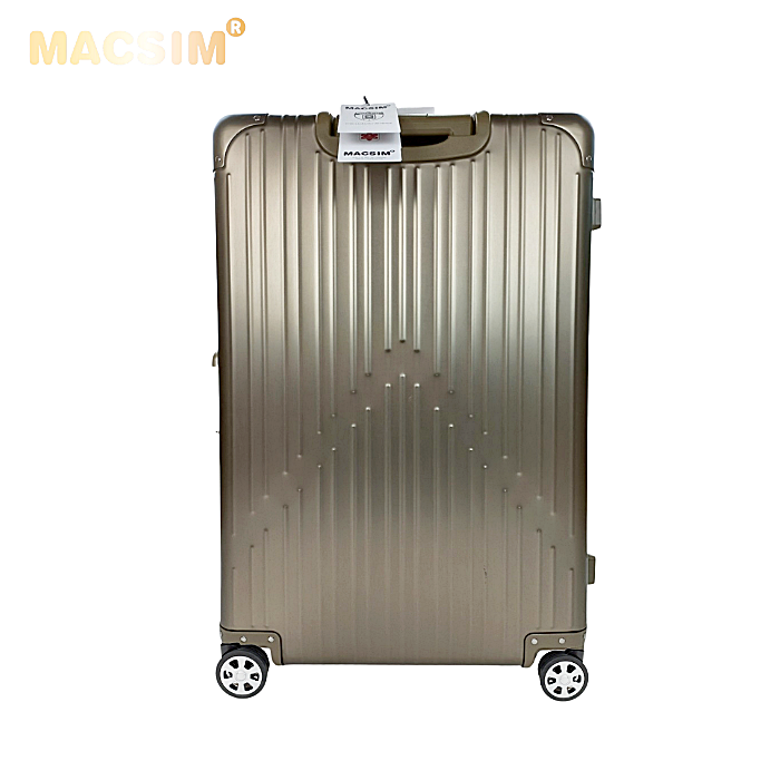 Vali hợp kim nhôm nguyên khối MS1104 Macsim cao cấp màu ti - gold cỡ 29 inches