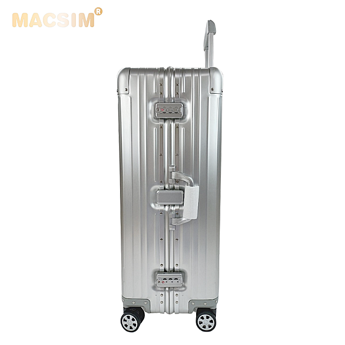 [THANH LÝ GIẢM 50% - VALI NHÔM NGUYÊN KHỐI MACSIM BỊ LỖI NHẸ] Vali du lịch cao cấp hợp kim nhôm nguyên khối Macsim MS1104 – Silver – Size 29 inches