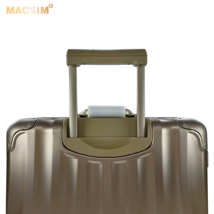 Vali hợp kim nhôm nguyên khối cao cấp  MS1307 nhãn hiệu Macsim màu ti-gold cỡ 28inches