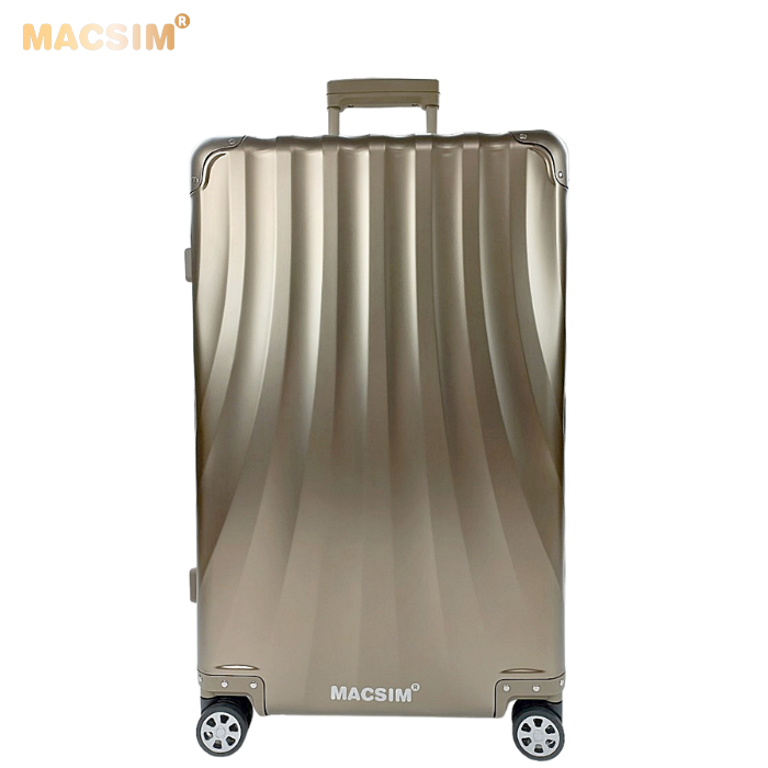 Vali hợp kim nhôm nguyên khối cao cấp  MS1307 nhãn hiệu Macsim màu ti-gold cỡ 28inches