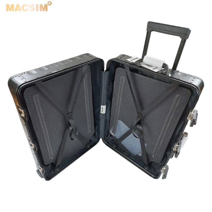 Vali cao cấp hợp kim nhôm nguyên khối MS1307 màu đen 20inches