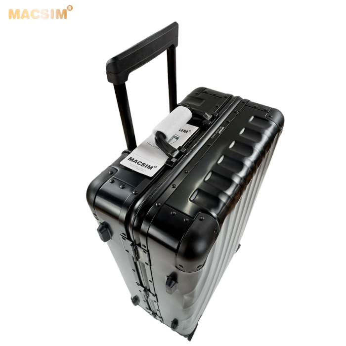 Vali cao cấp hợp kim nhôm nguyên khối MS1307 màu đen 20inches