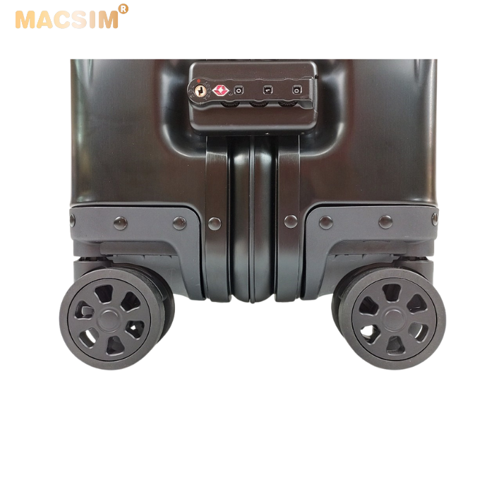 Vali hợp kim nhôm nguyên khối MS1307 Macsim cao cấp màu đen cỡ 24inches