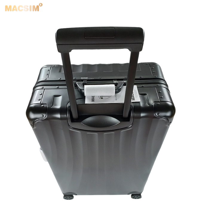 Vali du lịch cao cấp chất liệu hợp kim nhôm nguyên khối MS1307màu đen cỡ 28inches