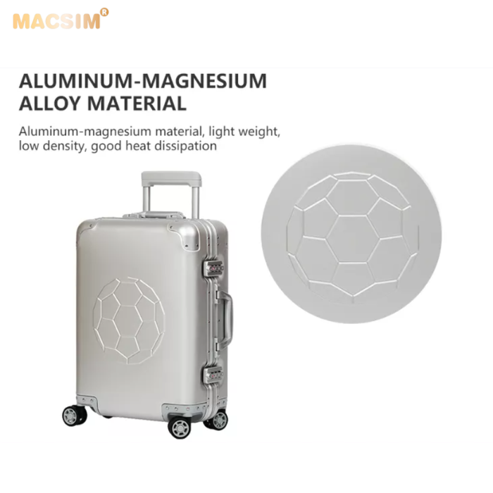 🔻 [XẢ KHO GIÁ SỐC – GIẢM 50%] 🔻 Vali hợp kim nhôm nguyên khối Macsim MS1313 24inches – lỗi cực nhỏ về sơn gần logo