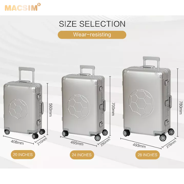 🔻 [XẢ KHO GIÁ SỐC – GIẢM 50%] 🔻 Vali hợp kim nhôm nguyên khối Macsim MS1313 24inches – lỗi cực nhỏ về sơn gần logo