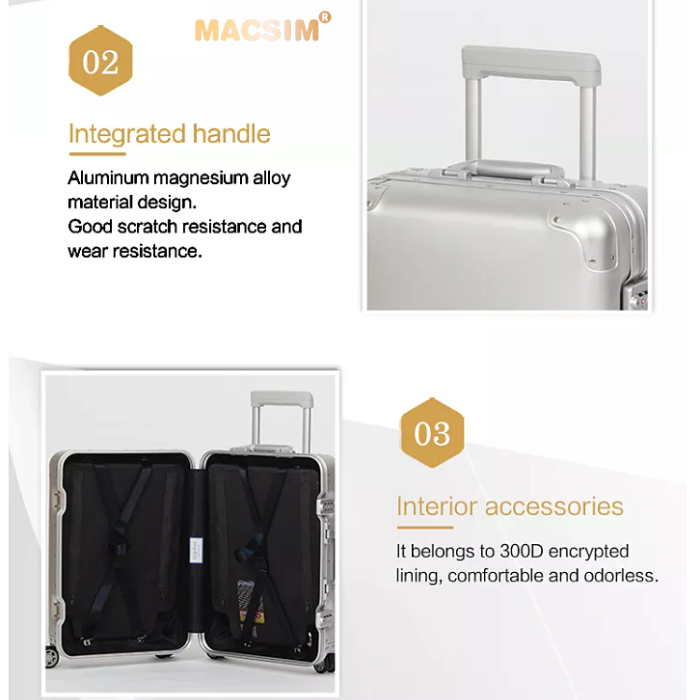 🔻 [XẢ KHO GIÁ SỐC – GIẢM 50%] 🔻 Vali hợp kim nhôm nguyên khối Macsim MS1313 24inches – lỗi cực nhỏ về sơn gần logo