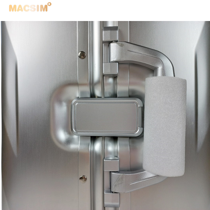 Vali hợp kim nhôm nguyên khối MS1307 Macsim cao cấp màu bạc cỡ 24inches