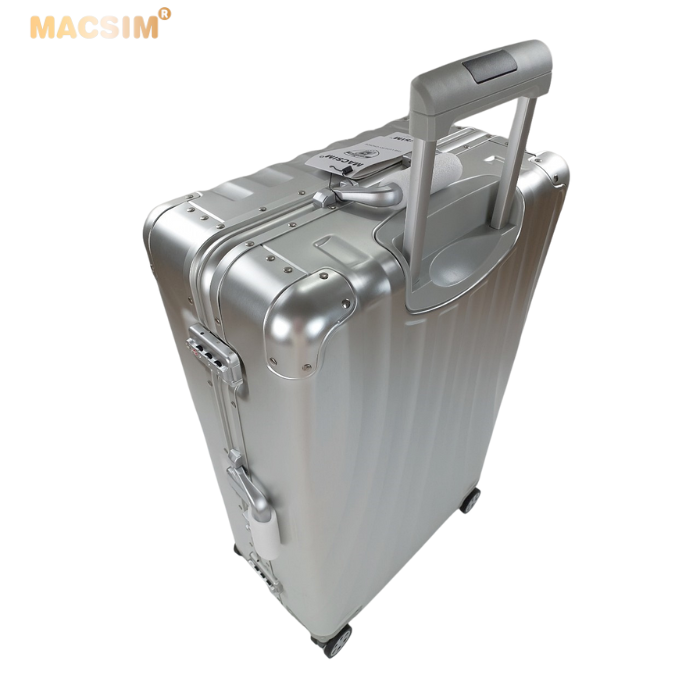 Vali hợp kim nhôm nguyên khối MS1307 Macsim cao cấp màu bạc cỡ 24inches