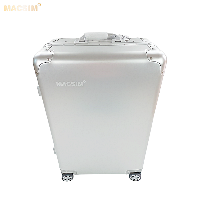 Vali cao cấp chất liệu hợp kim nhôm nguyên khối MS1318 Macsim màu bạc cỡ 24inches