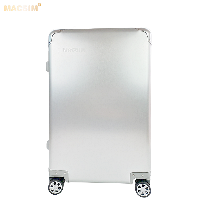 Vali cao cấp chất liệu hợp kim nhôm nguyên khối MS1318 Macsim màu bạc cỡ 24inches