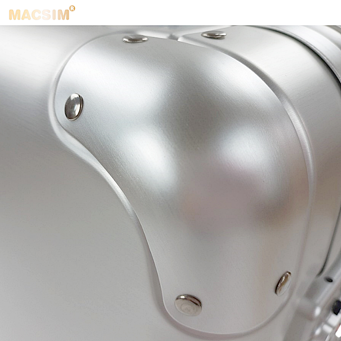 Vali cao cấp chất liệu hợp kim nhôm nguyên khối MS1318 Macsim màu bạc cỡ 24inches