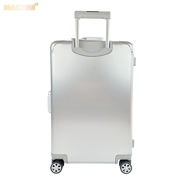 Vali cao cấp chất liệu hợp kim nhôm nguyên khối MS1318 Macsim màu bạc cỡ 24inches