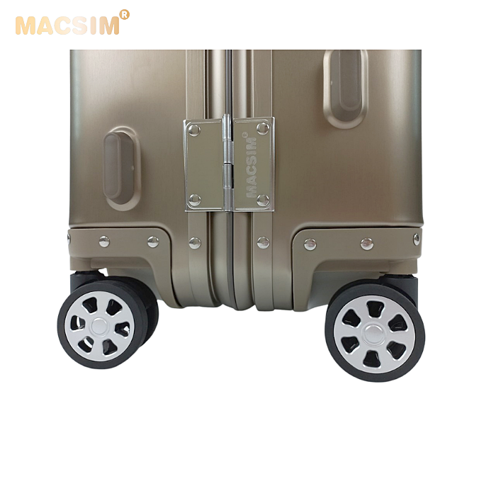 Vali cao cấp chất liệu hợp kim nhôm MS1318 Macsim màu ti-gold cỡ 28inches