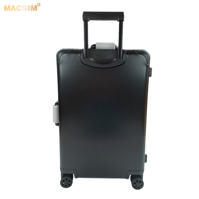 Vali du lịch cao cấp hợp kim nhôm nguyên khối MS1318 Macsim màu đen cỡ 24inches