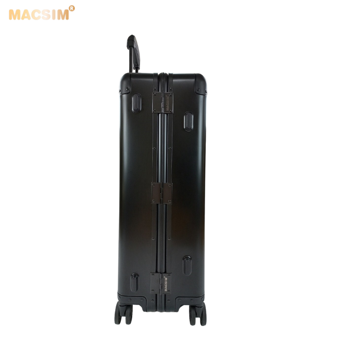 Vali kéo du lịch cao cấp chất liệu hợp kim nhôm nguyên khối MS1318 Macsim cao cấp màu đen cỡ 28inches