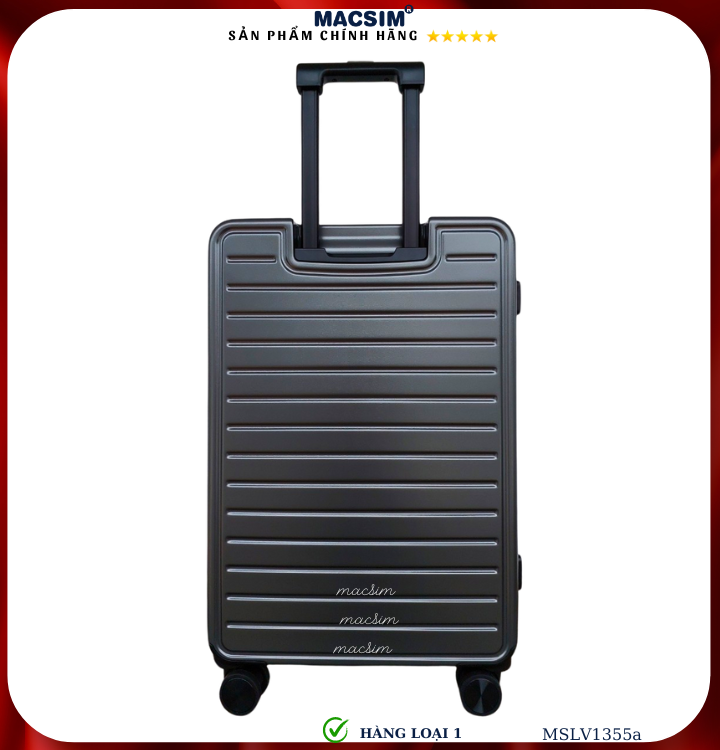 Vali cao cấp Macsim SMLV1355a cỡ 26 inch màu ghi- Hàng loại 1