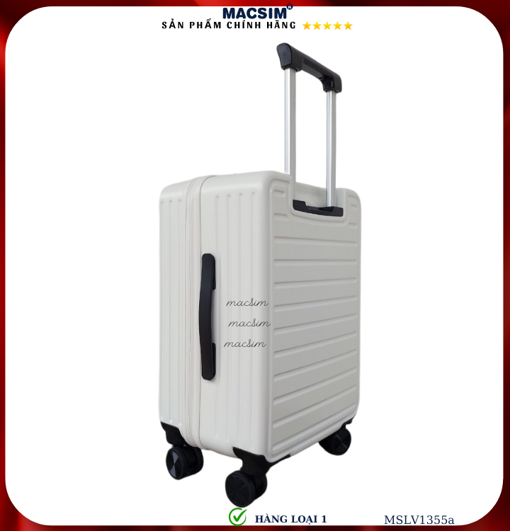 Vali cao cấp Macsim SMLV1355a cỡ 20 inch màu trắng - Hàng loại 1