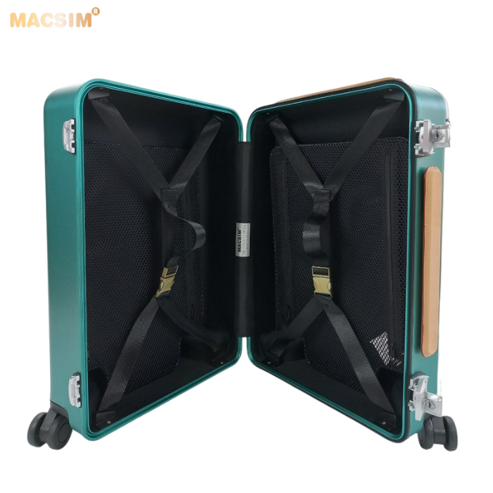 Vali hợp kim nhôm nguyên khối MS1403 Macsim cao cấp màu xanh Green
